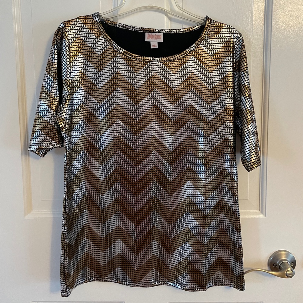 LuLaRoe Elegant GiGi NEVER WORN Gold & Silver